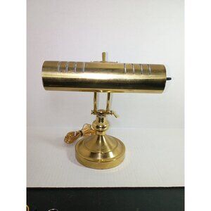 Vtg Underwriters Laboratories Brass Portable Bankers Piano Student Desk Lamp